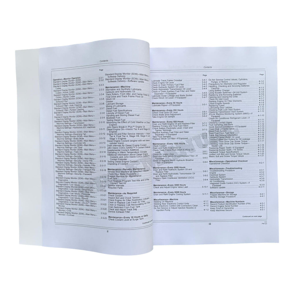 Manual del operador de la topadora sobre cadenas Jonh Deere 700K SN E217278-275435 