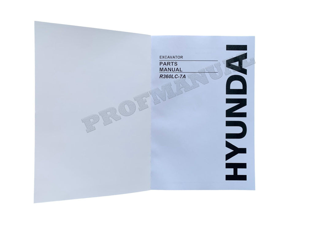 Hyundai R360LC-7A Crawler Excavator Parts Catalog Manual