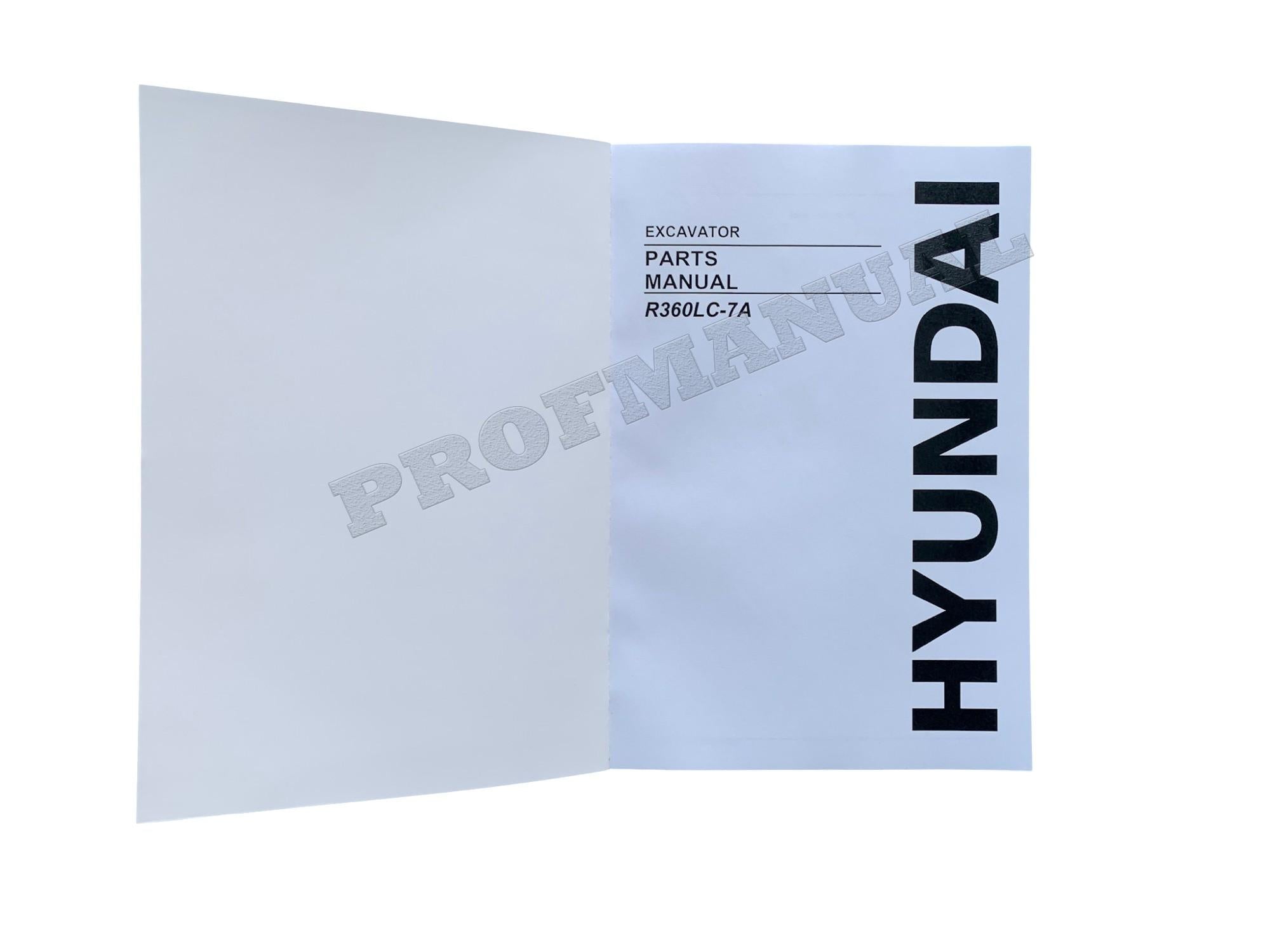 Hyundai R360LC-7A Crawler Excavator Parts Catalog Manual