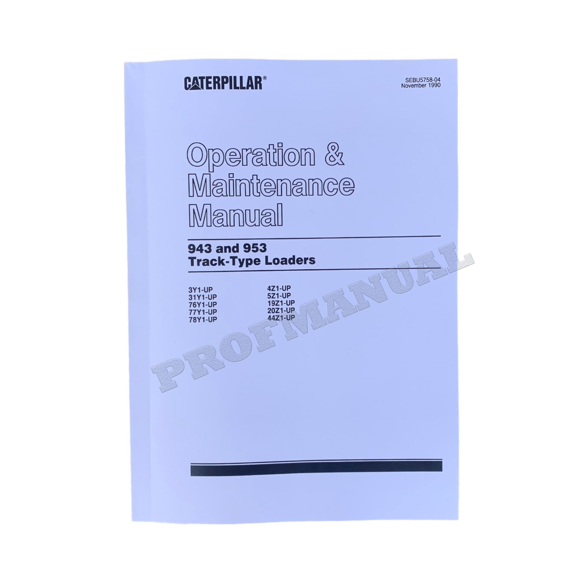 Manual de mantenimiento del operador de cargadoras de cadenas Caterpillar 943 953
