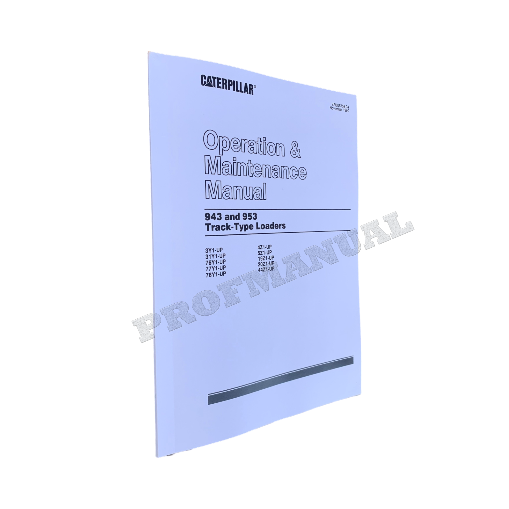 Manual de mantenimiento del operador de cargadoras de cadenas Caterpillar 943 953