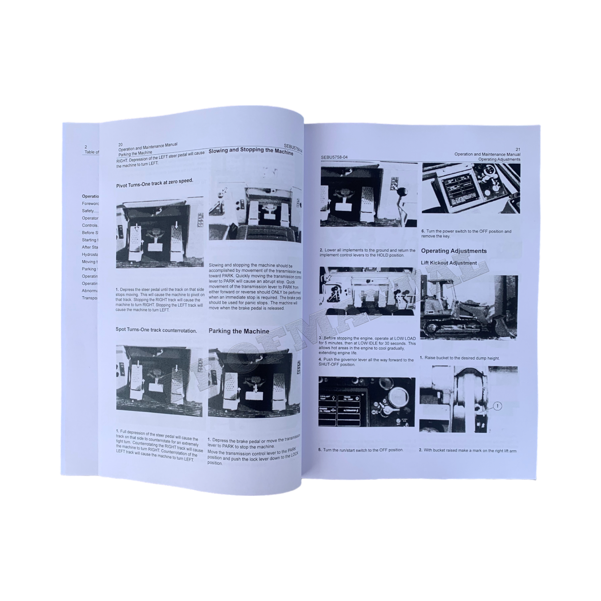 Manual de mantenimiento del operador de cargadoras de cadenas Caterpillar 943 953