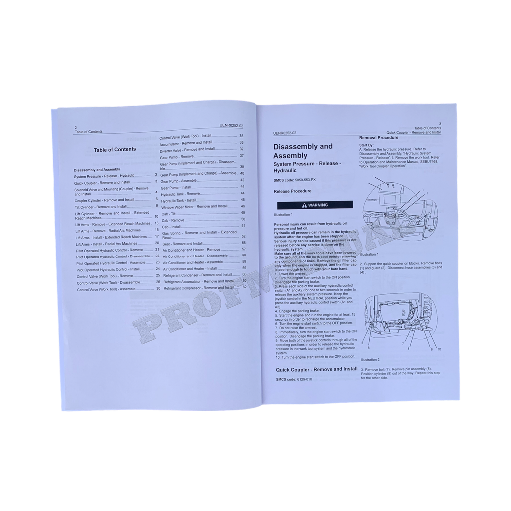 Manual de servicio del cargador Caterpillar 216B3 226B3 236B3 242B3 252B3 Desmontaje Montaje