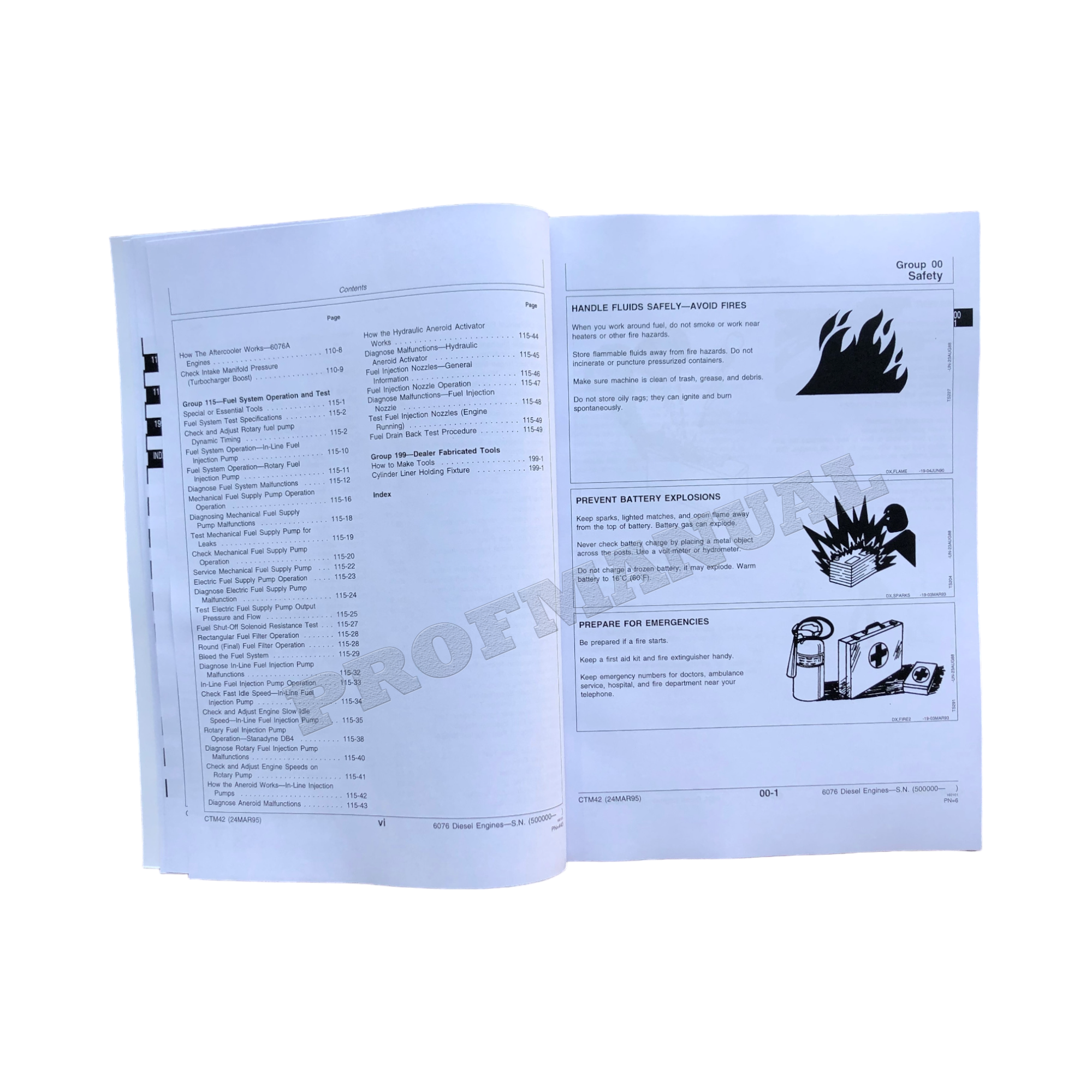 John Deere 7.6L 6076 Engine REPAIR SERVICE TECHNICAL MANUAL CTM42