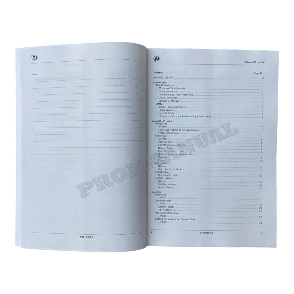 JCB 1THT DUMPER Operators Manual