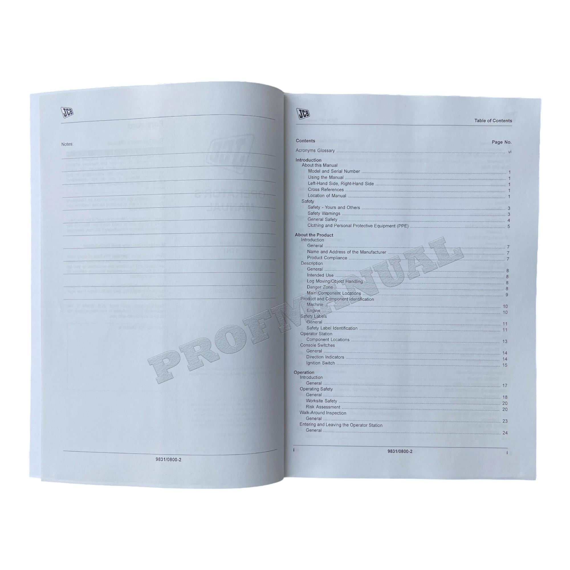 JCB 1THT DUMPER Operators Manual