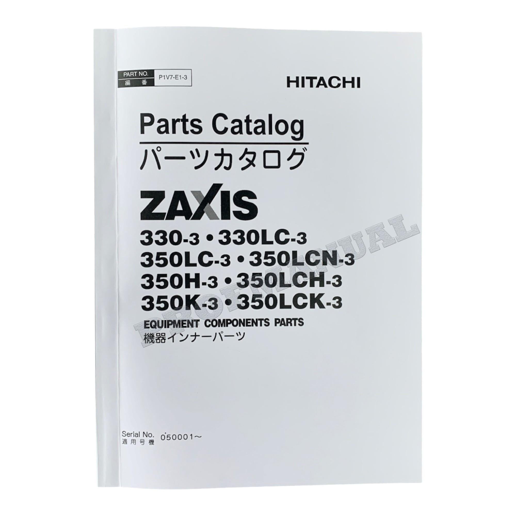 Catálogo de piezas de excavadoras HITACHI ZX350LCH-3 ZX350K-3 ZX350LCK-3