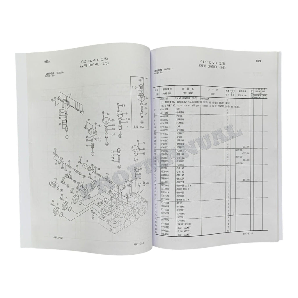 HITACHI ZX330-3 ZX330LC-3 ZX350LC-3 Equipment Excavator Parts catalog manual