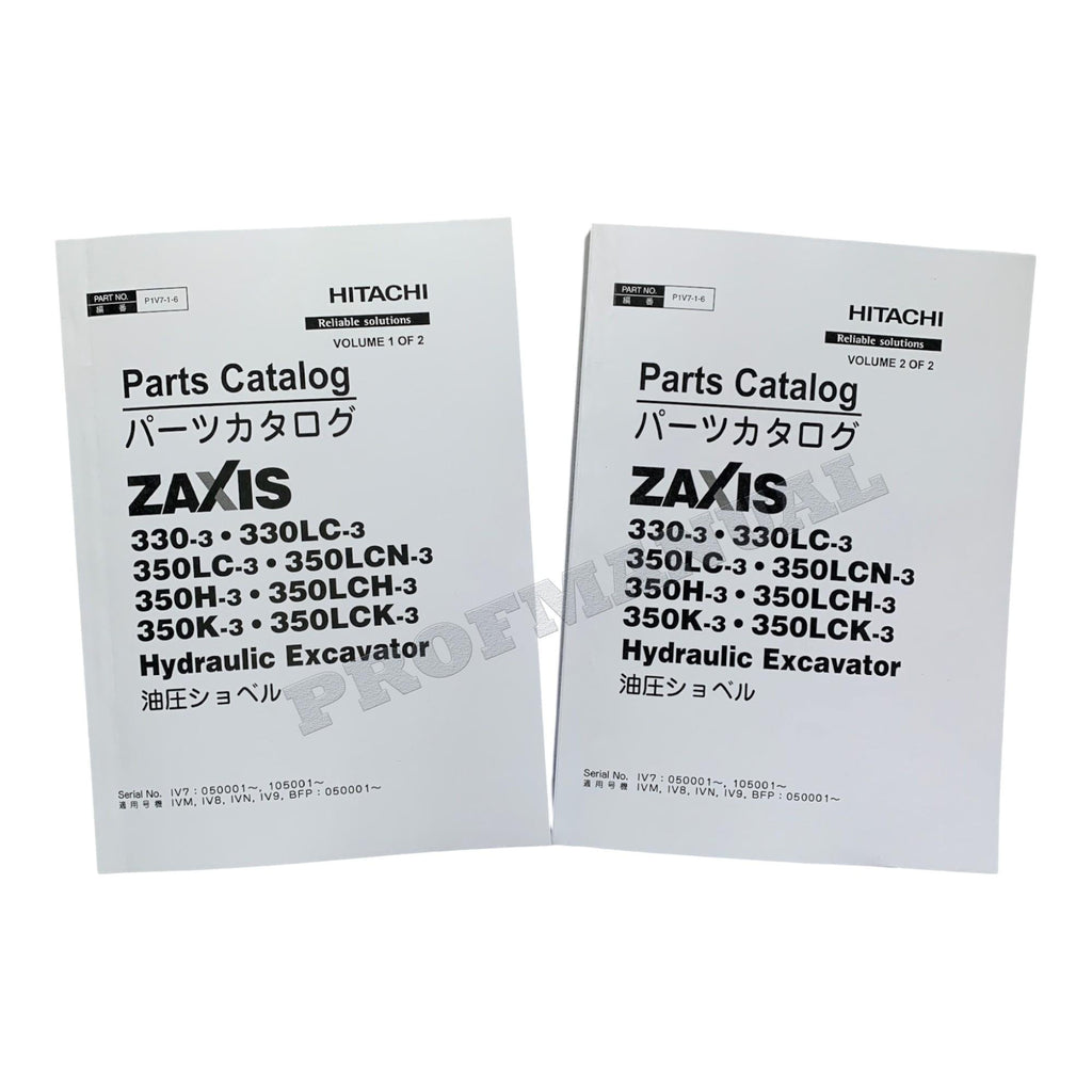 Manual del catálogo de piezas de la excavadora HITACHI ZX350LCN-3 ZX350H-3 ZX350LCH-3 P1V7-1-6