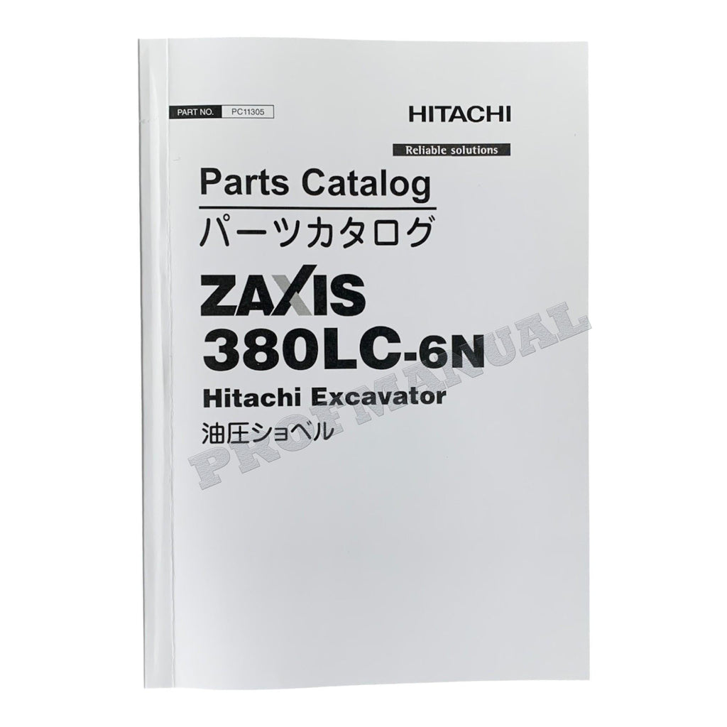 Hitachi ZAXIS 380LC-6N excavator parts catalog manual +!BONUS!