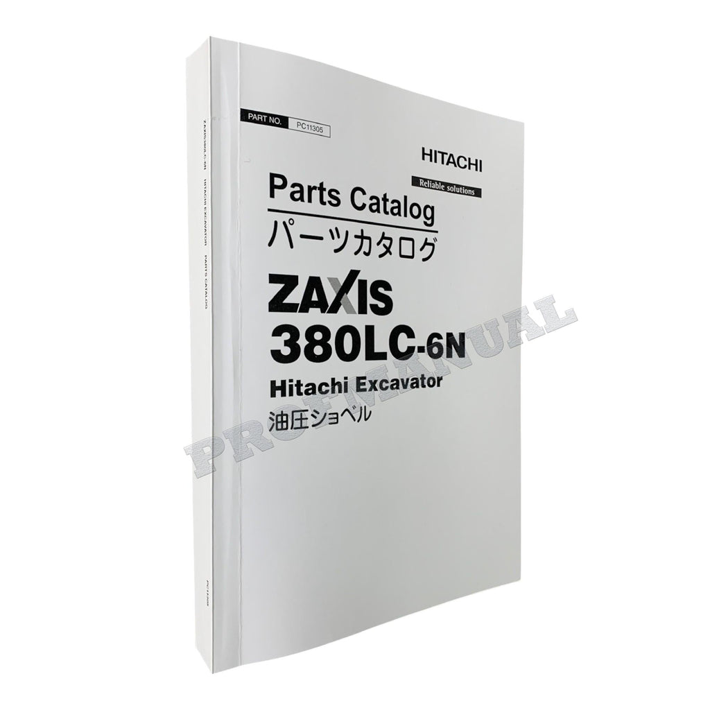 Hitachi ZAXIS 380LC-6N excavator parts catalog manual +!BONUS!