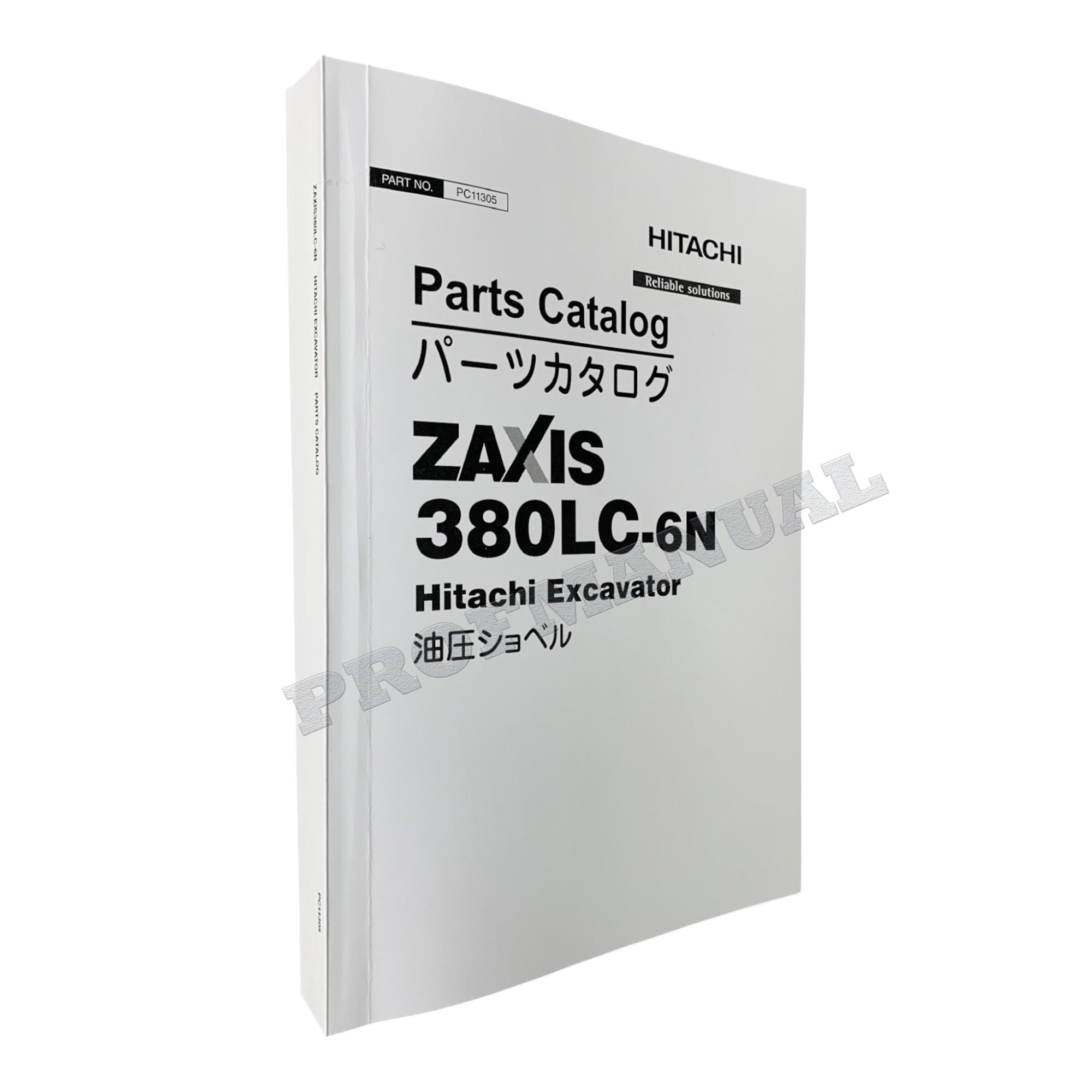 Hitachi ZAXIS 380LC-6N excavator parts catalog manual +!BONUS!
