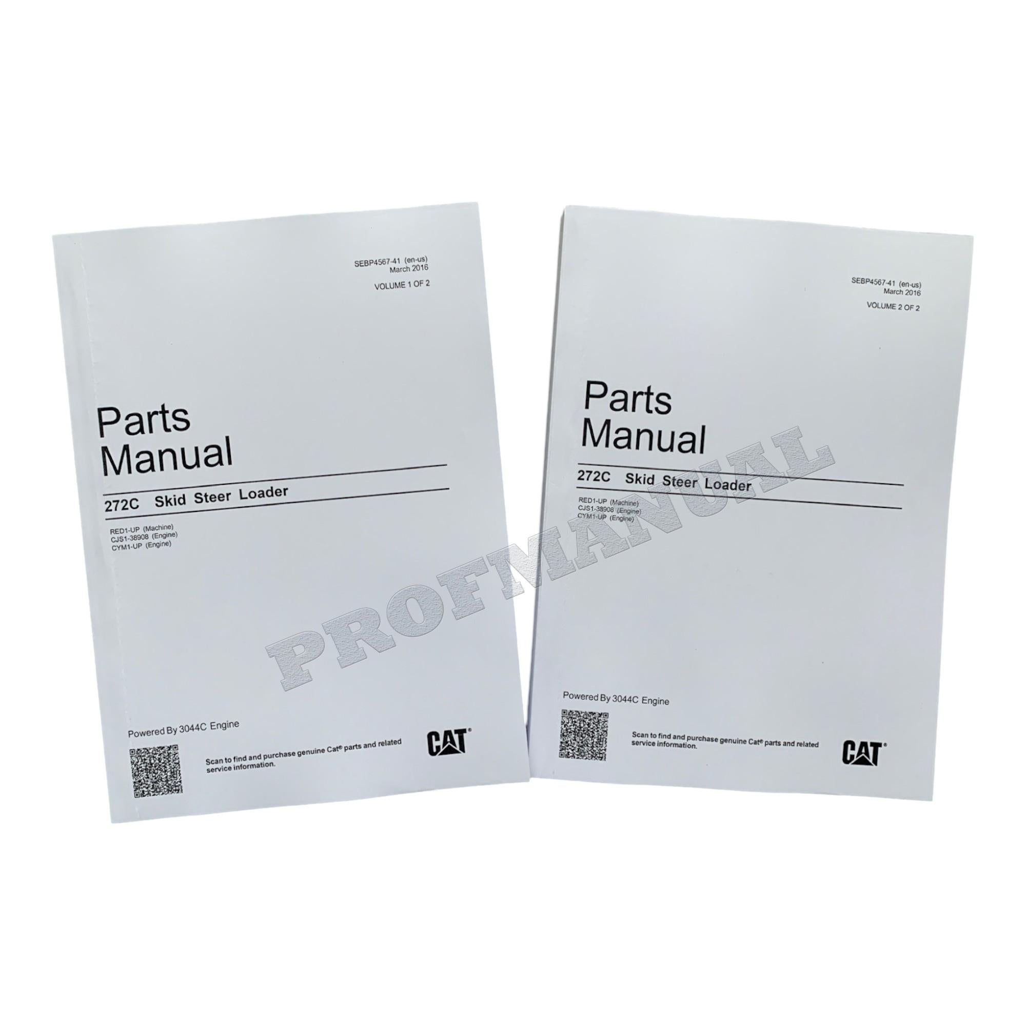 Caterpillar Cat 272C Skid Steer Loader Parts Catalog Manual SEBP4567