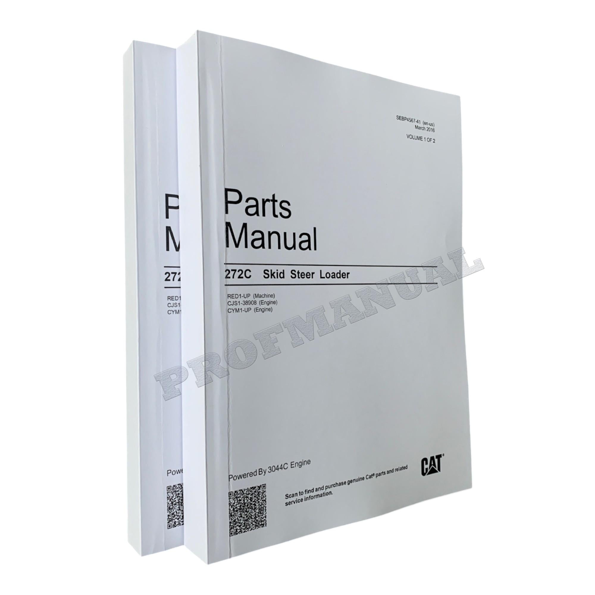 Caterpillar Cat 272C Skid Steer Loader Parts Catalog Manual SEBP4567