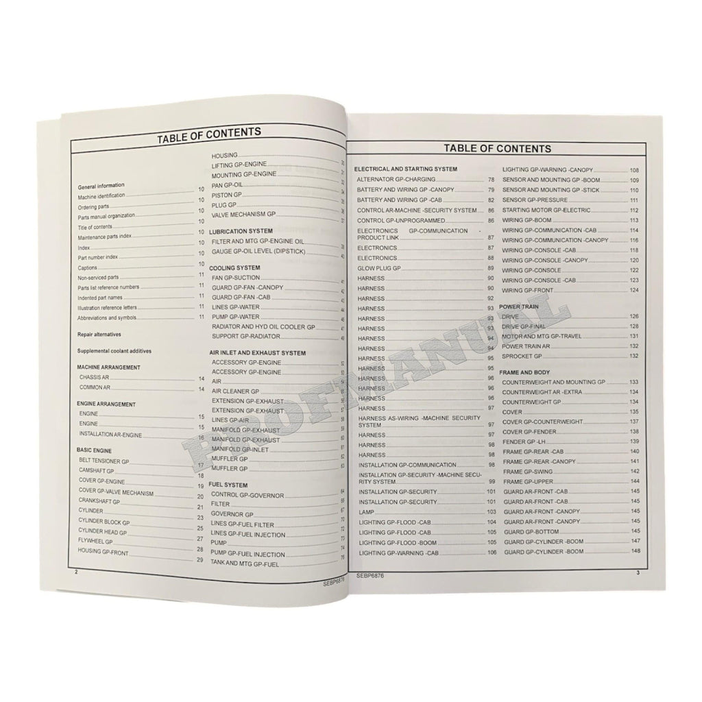 Caterpillar Cat 303E CR Mini Hydraulic Excavator Parts Catalog Manual CR71-Up