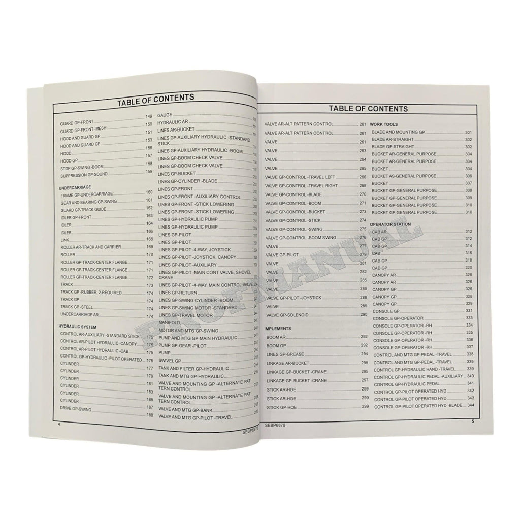 Caterpillar Cat 303E CR Mini Hydraulic Excavator Parts Catalog Manual CR71-Up
