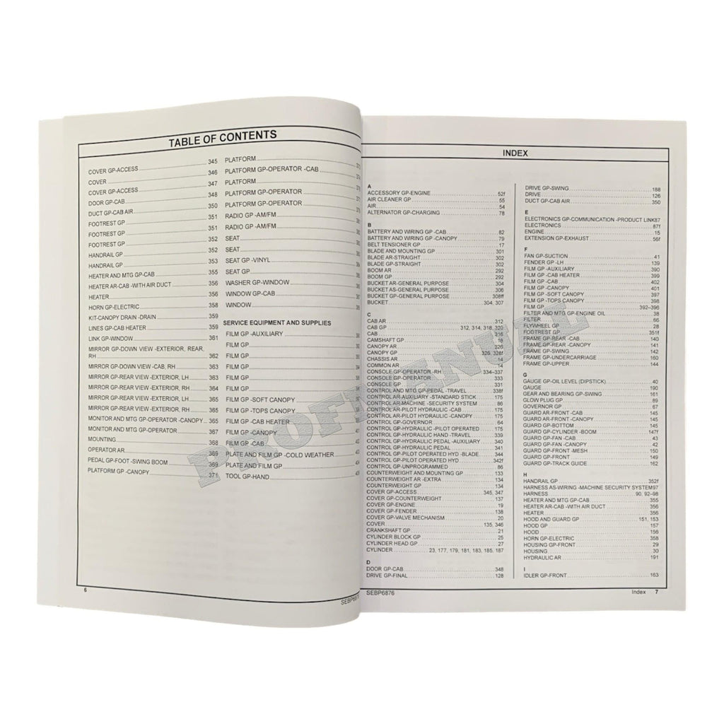 Caterpillar Cat 303E CR Mini Hydraulic Excavator Parts Catalog Manual CR71-Up