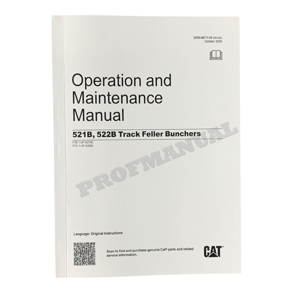 Manual de mantenimiento del operador de la taladora apiladora de cadenas Caterpillar 511B, 521B y 522B