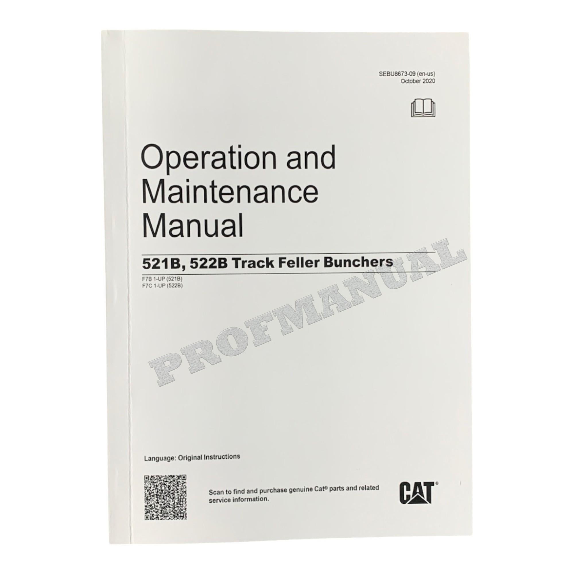 Manual de mantenimiento del operador de la taladora apiladora de cadenas Caterpillar 511B, 521B y 522B