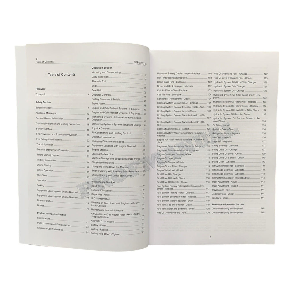 Manual de mantenimiento del operador de la taladora apiladora de cadenas Caterpillar 511B, 521B y 522B