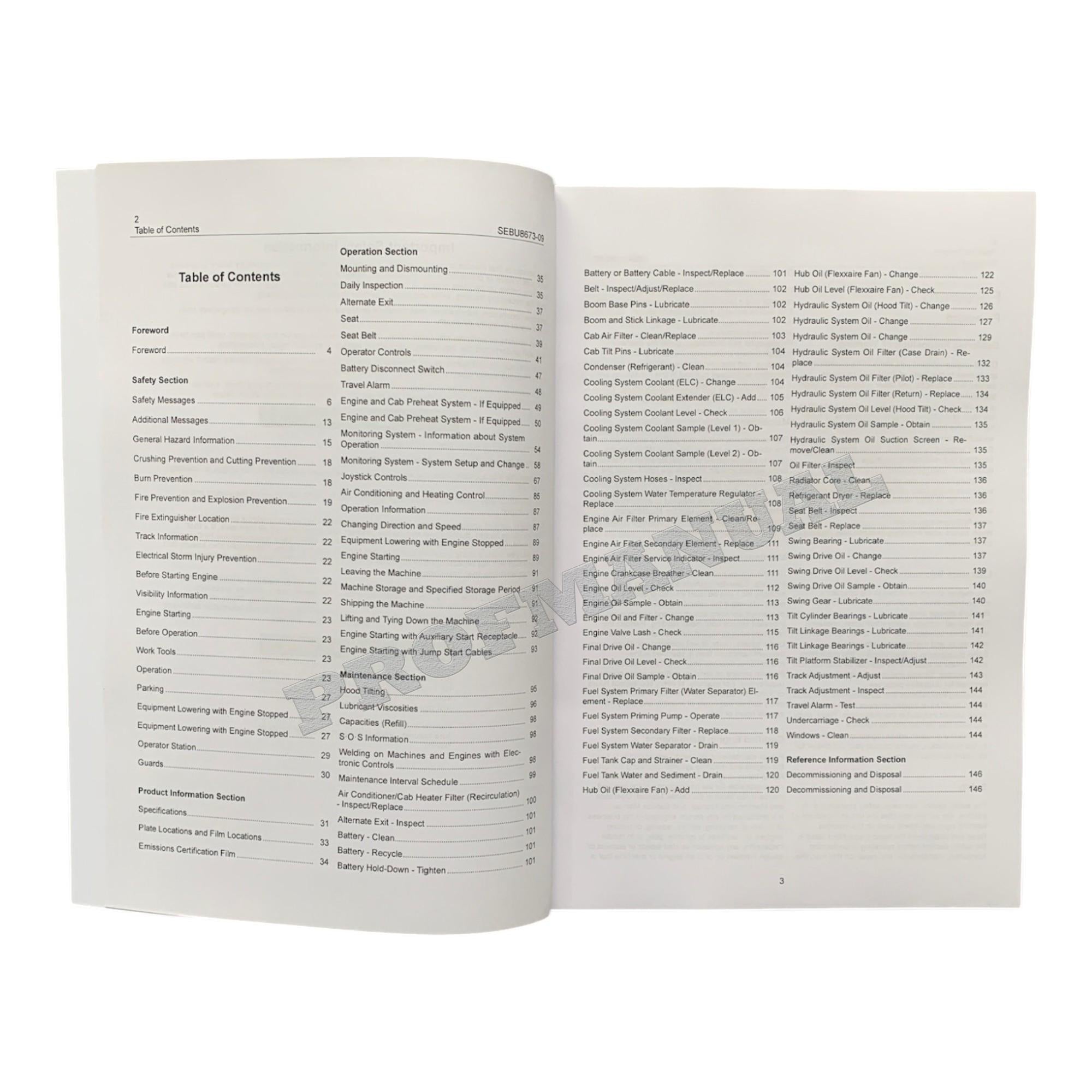 Manual de mantenimiento del operador de la taladora apiladora de cadenas Caterpillar 511B, 521B y 522B