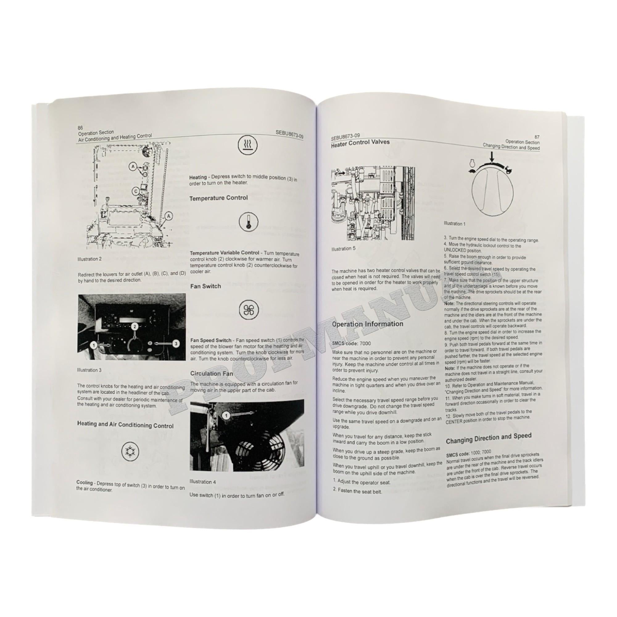Manual de mantenimiento del operador de la taladora apiladora de cadenas Caterpillar 511B, 521B y 522B
