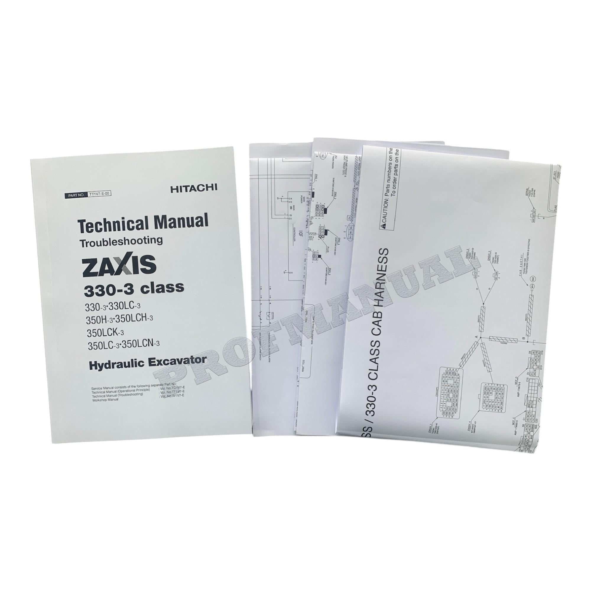 Hitachi ZX350LC-3 ZX350LCN-3 Excavator Troubleshooting Service Manual Schemes
