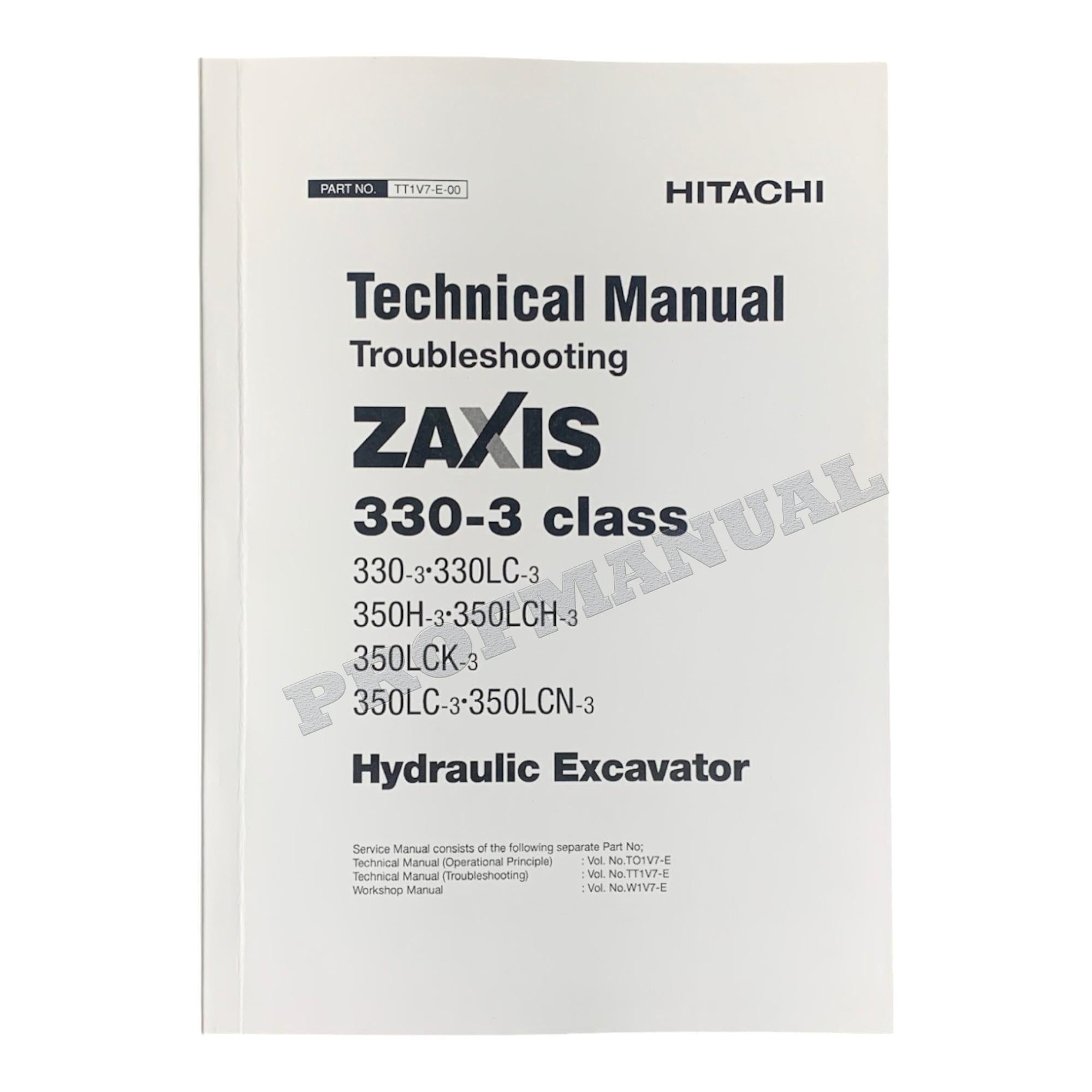 Hitachi ZX350LC-3 ZX350LCN-3 Excavator Troubleshooting Service Manual Schemes