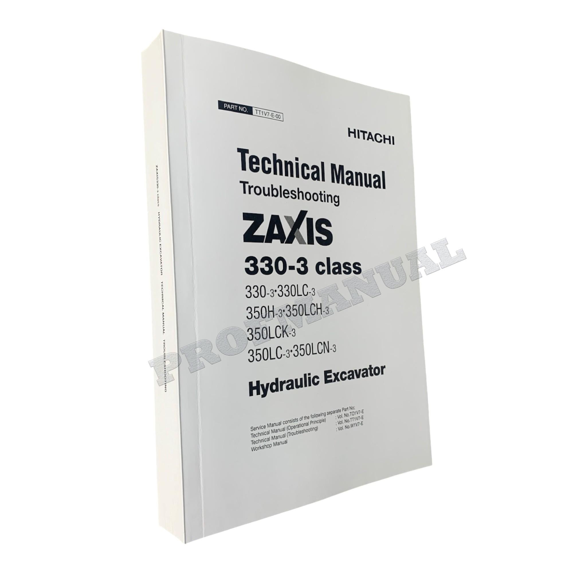 Hitachi ZX350LC-3 ZX350LCN-3 Excavator Troubleshooting Service Manual Schemes