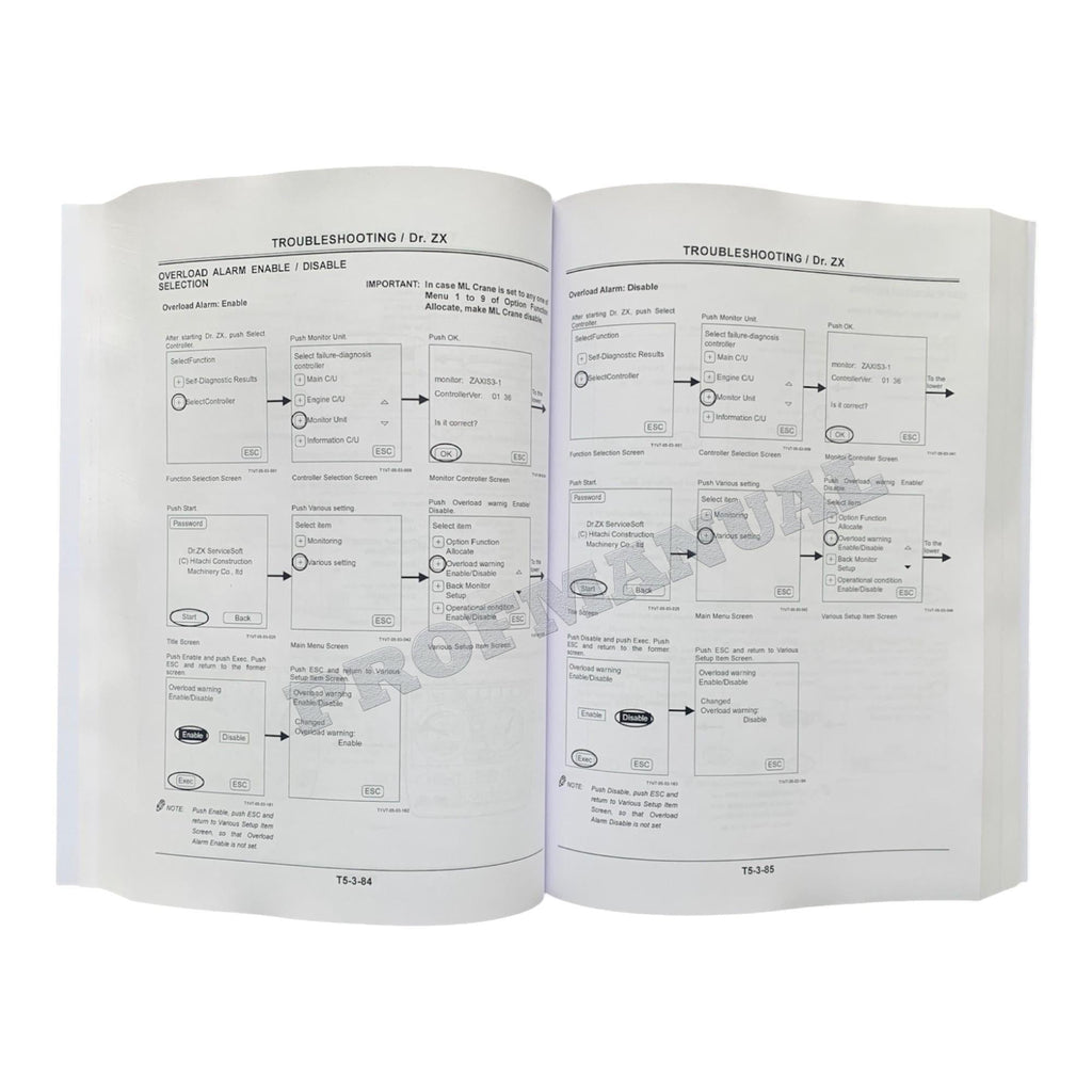 Hitachi ZX350LCH-3 ZX350LCK-3 Excavator Troubleshooting Service Manual Schemes