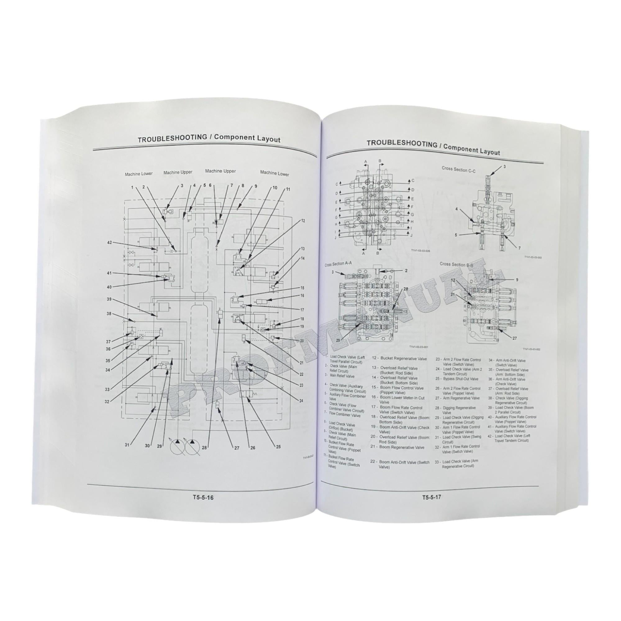 Hitachi ZX350LCH-3 ZX350LCK-3 Excavator Troubleshooting Service Manual Schemes