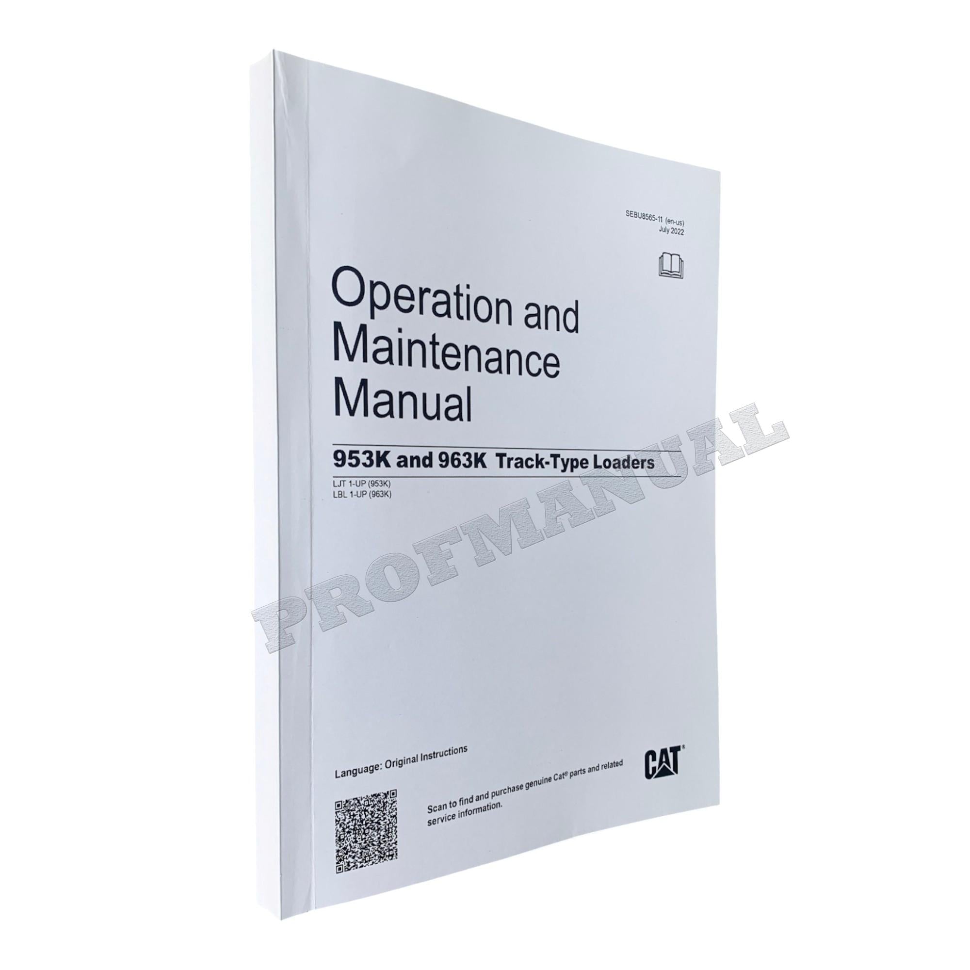 Manual de mantenimiento del operador de cargadoras de cadenas Caterpillar 953K 963K