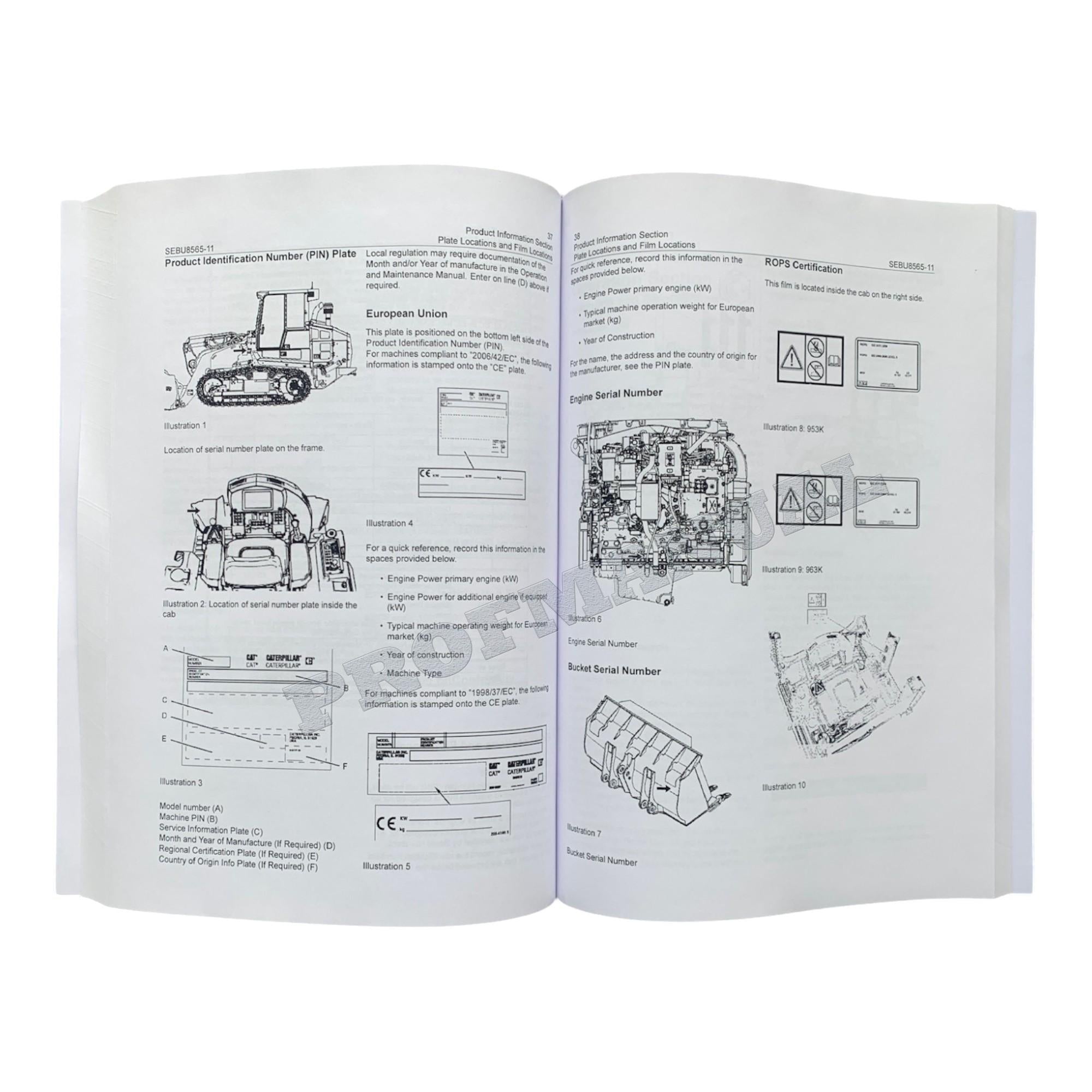 Manual de mantenimiento del operador de cargadoras de cadenas Caterpillar 953K 963K