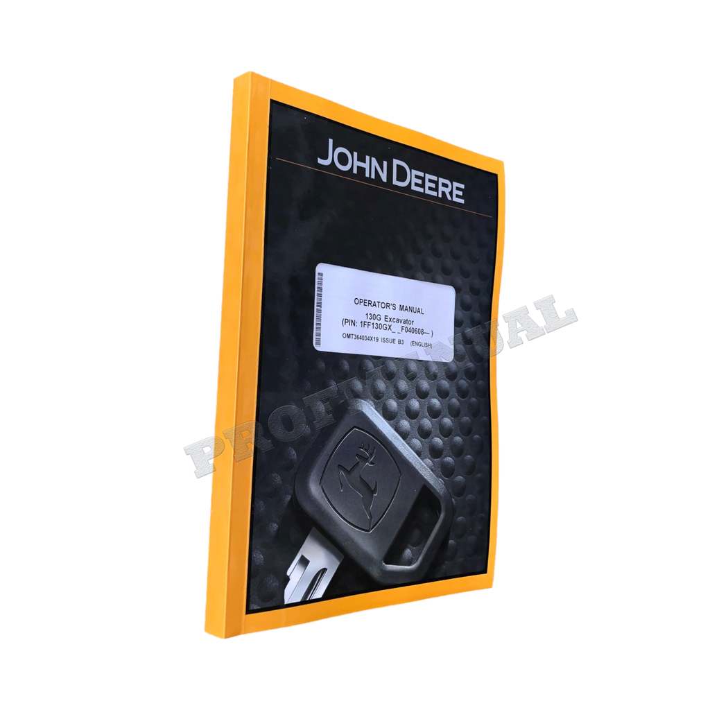 MANUAL DEL OPERADOR DE LA EXCAVADORA JONH DEERE 130G + N.° DE REGALO F040608-