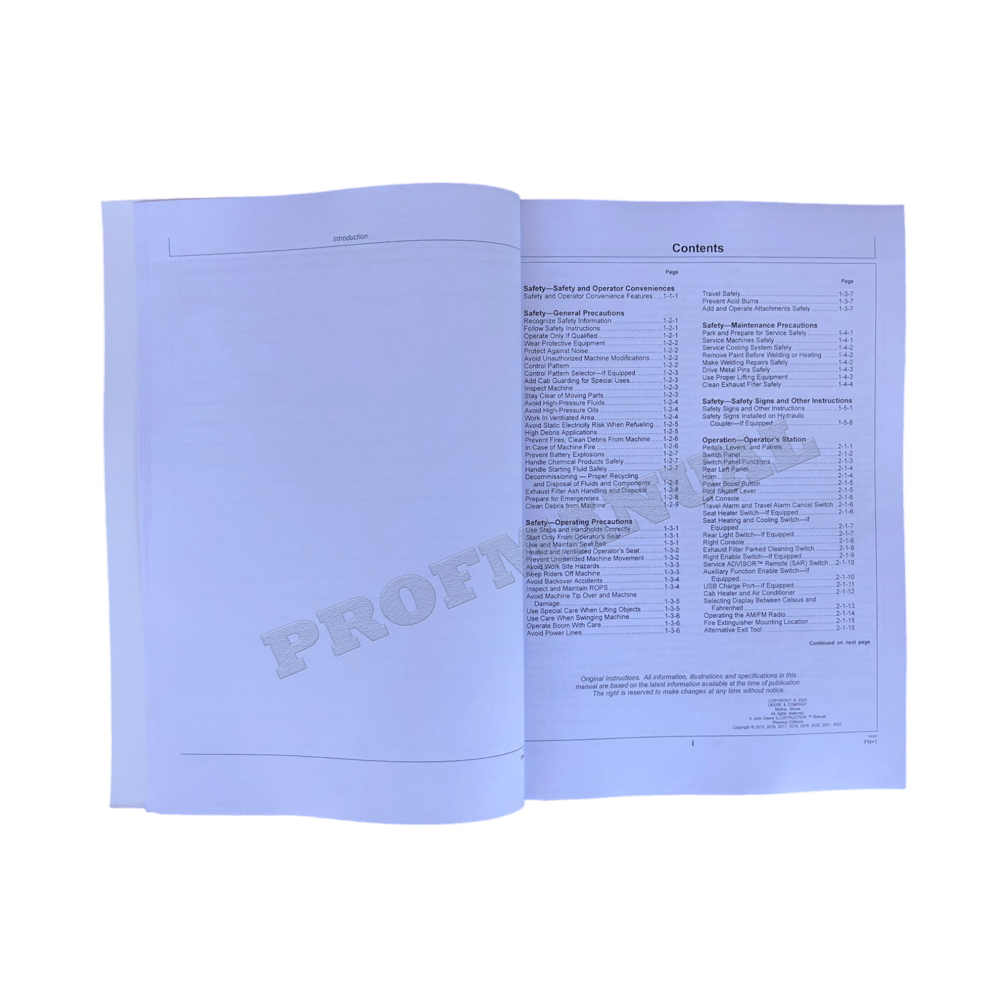 MANUAL DEL OPERADOR DE LA EXCAVADORA JONH DEERE 130G + N.° DE REGALO F040608-