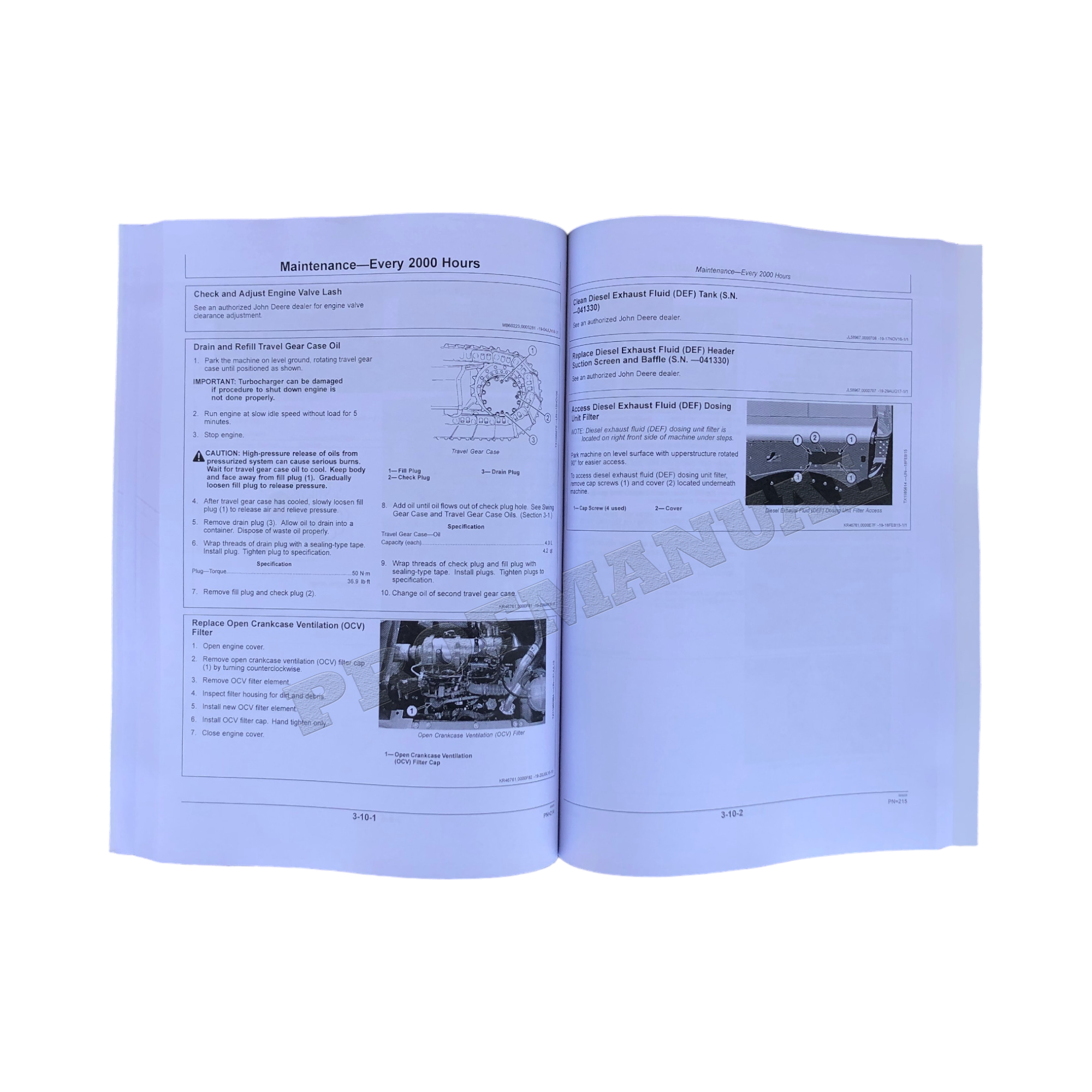MANUAL DEL OPERADOR DE LA EXCAVADORA JONH DEERE 130G + N.° DE REGALO F040608-