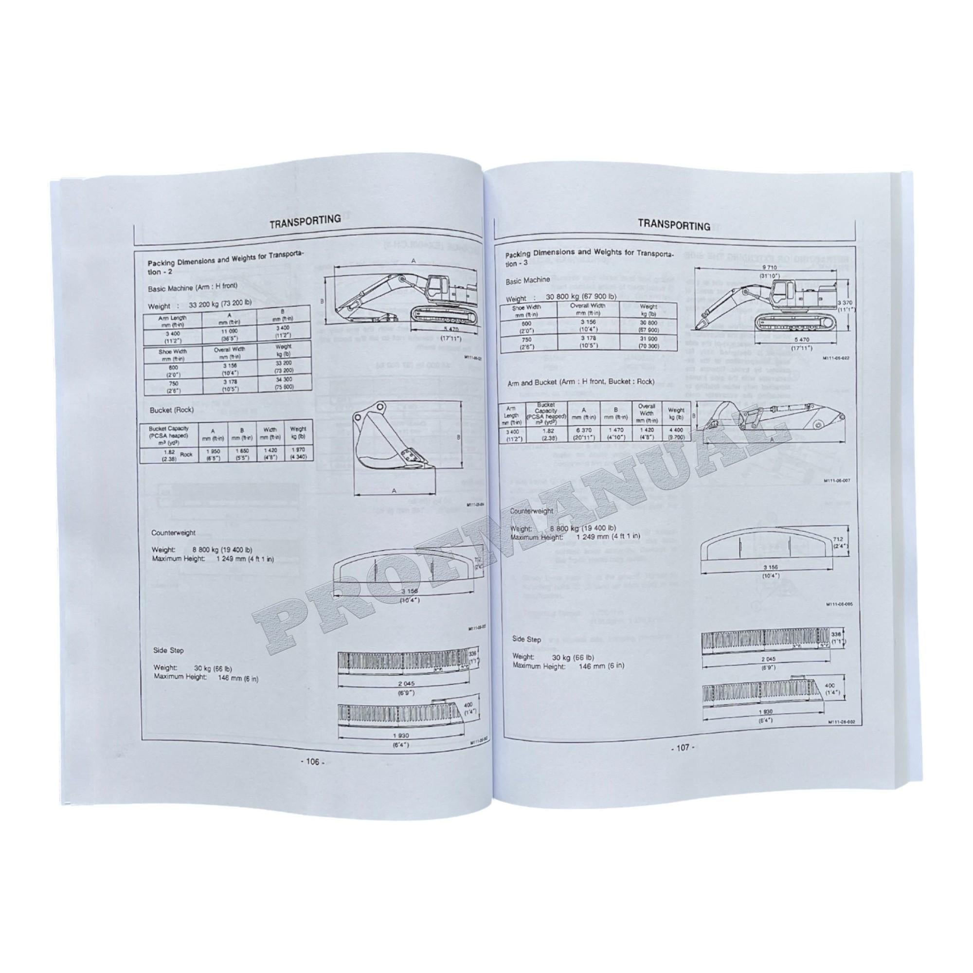 HITACHI EX400-3 EX400LC-3 EX400H-3 EX400LCH-3 EXCAVATOR OPERATORS MANUAL