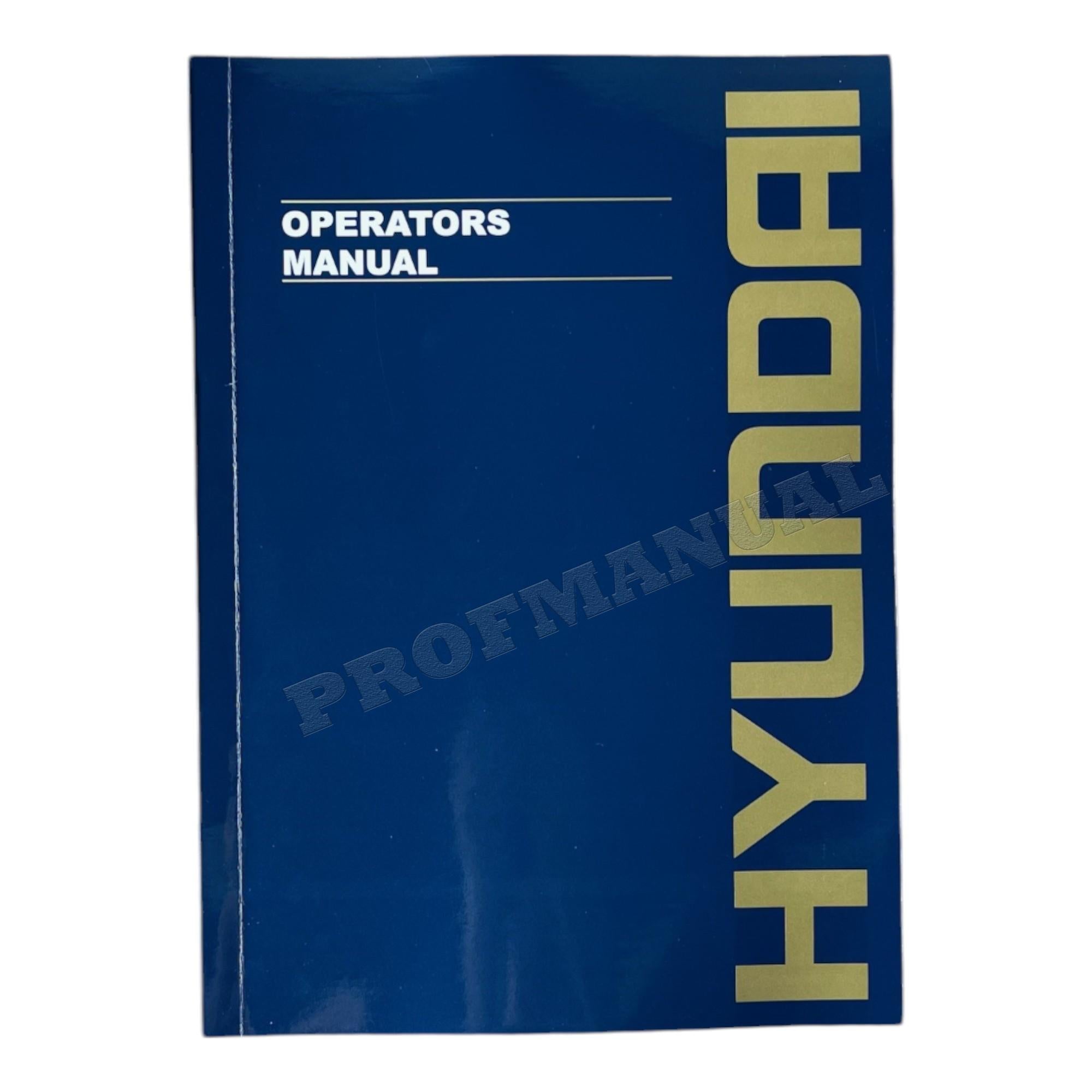 Manual de mantenimiento del operador de la excavadora sobre cadenas Hyundai R55-7