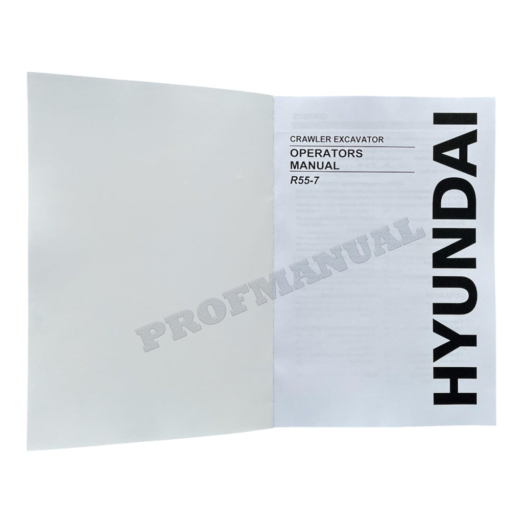 Manual de mantenimiento del operador de la excavadora sobre cadenas Hyundai R55-7