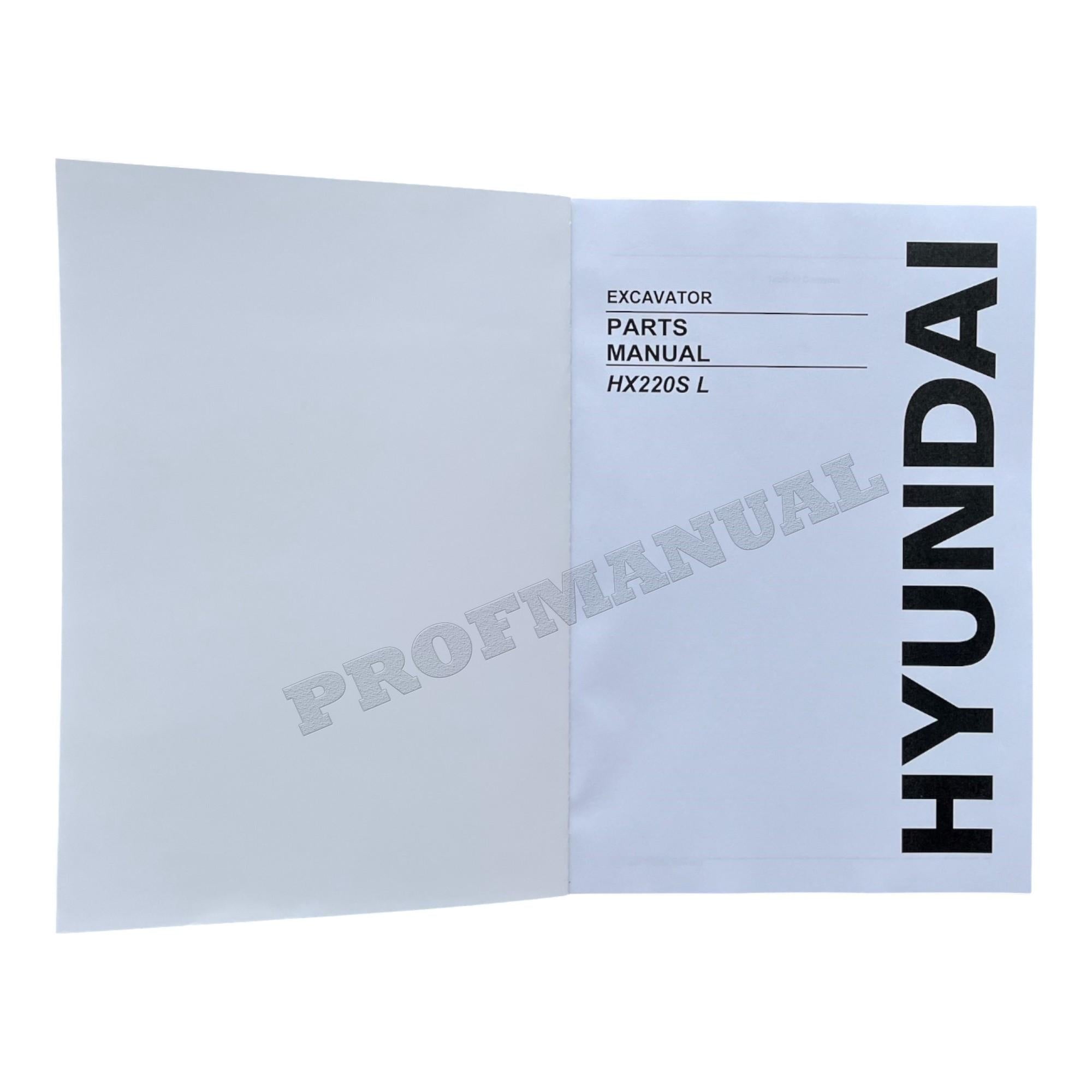 MANUAL DEL CATÁLOGO DE PIEZAS DE LA EXCAVADORA HYUNDAI HX220S L