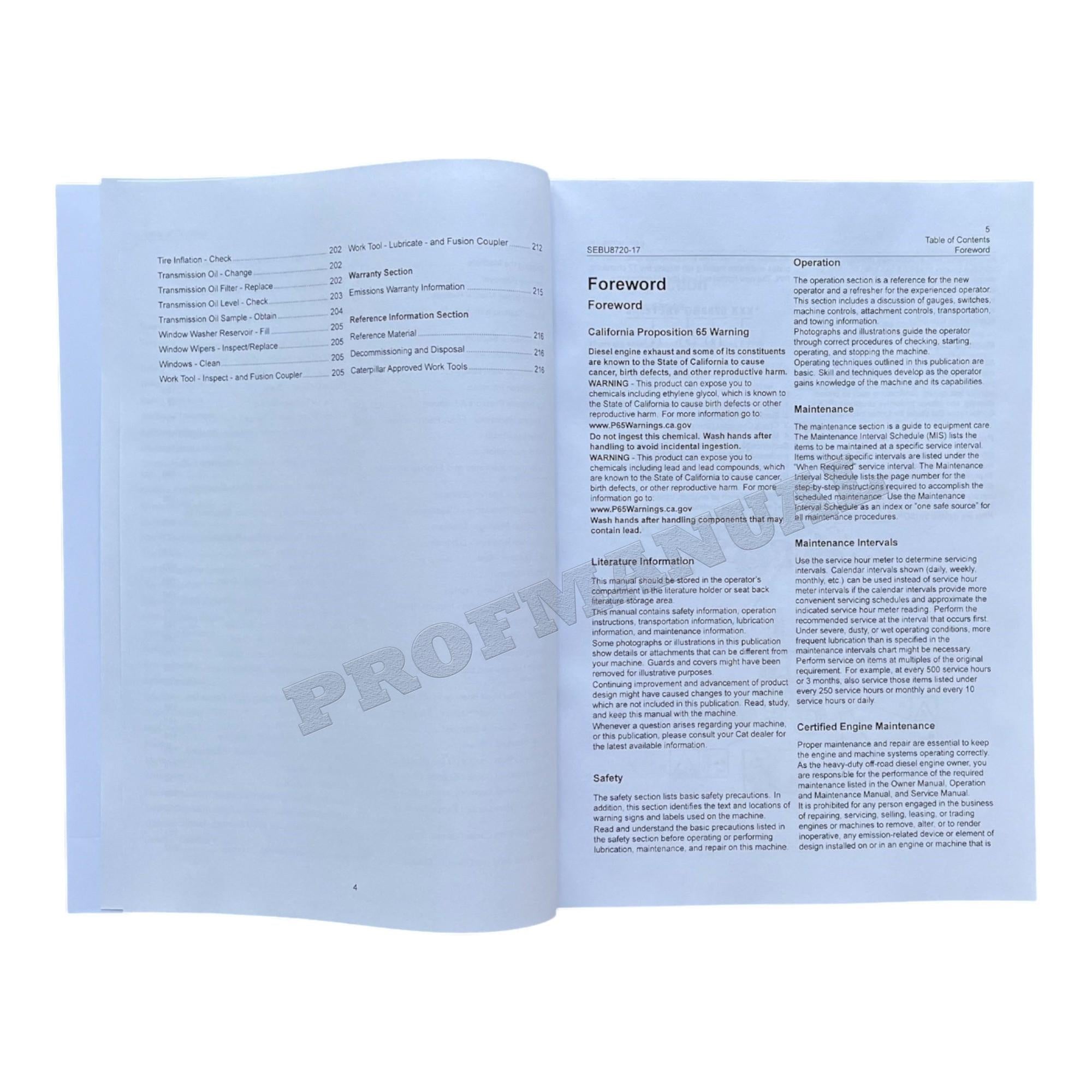 Caterpillar 924K 930K 938K Wheel loader Operators Maintenance Manual