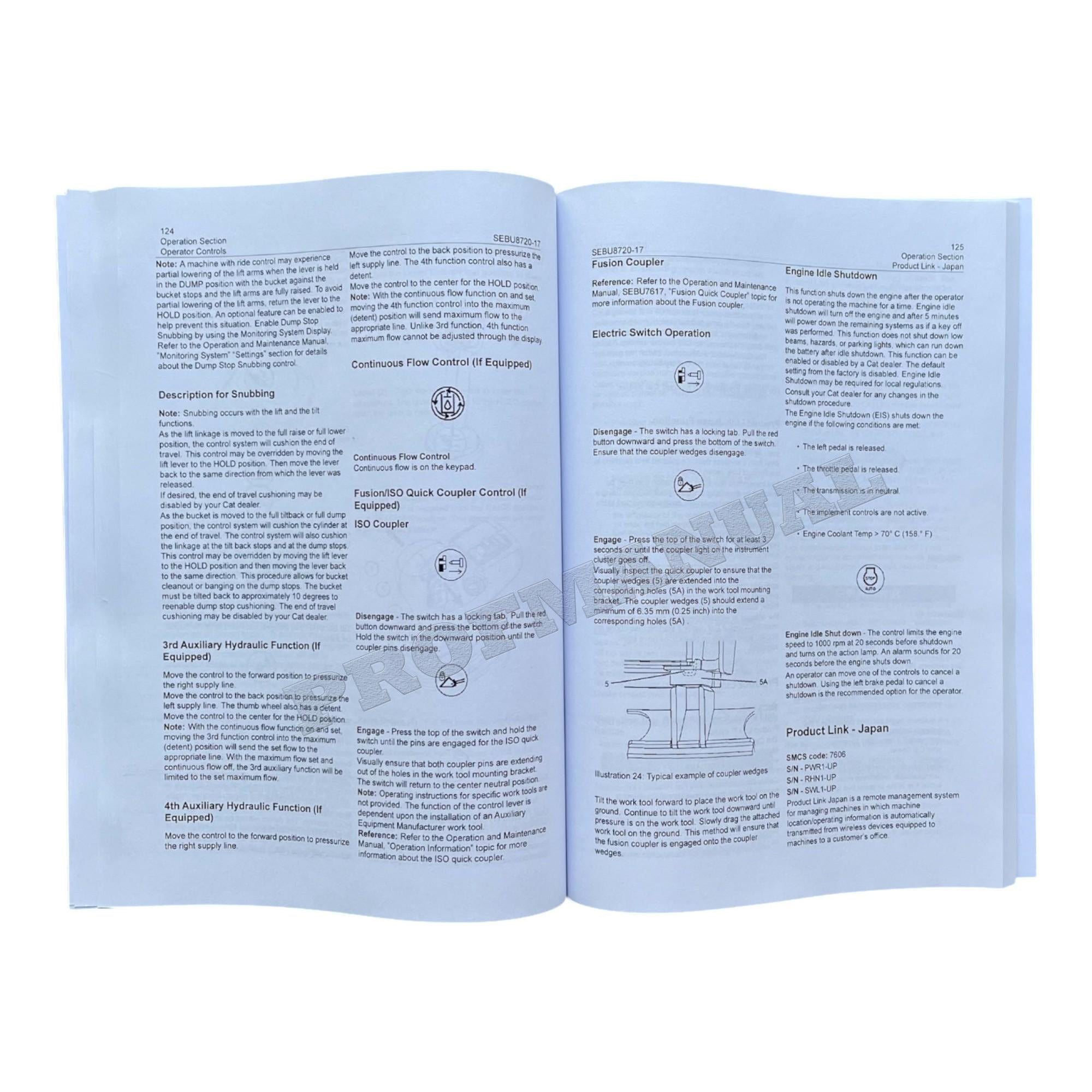 Caterpillar 924K 930K 938K Wheel loader Operators Maintenance Manual