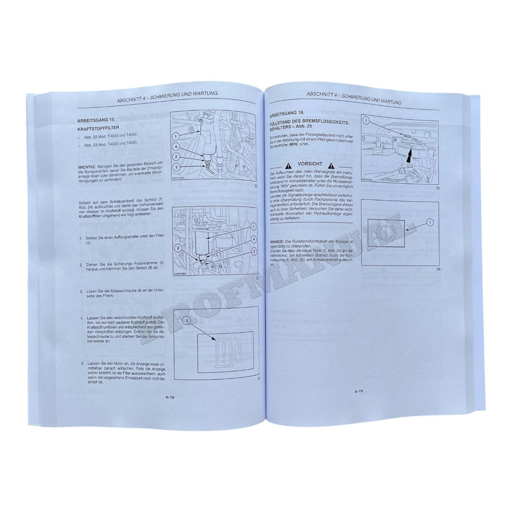 New Holland T4020 T4030 T4040 T4050 traktor betriebsanleitung 47394599