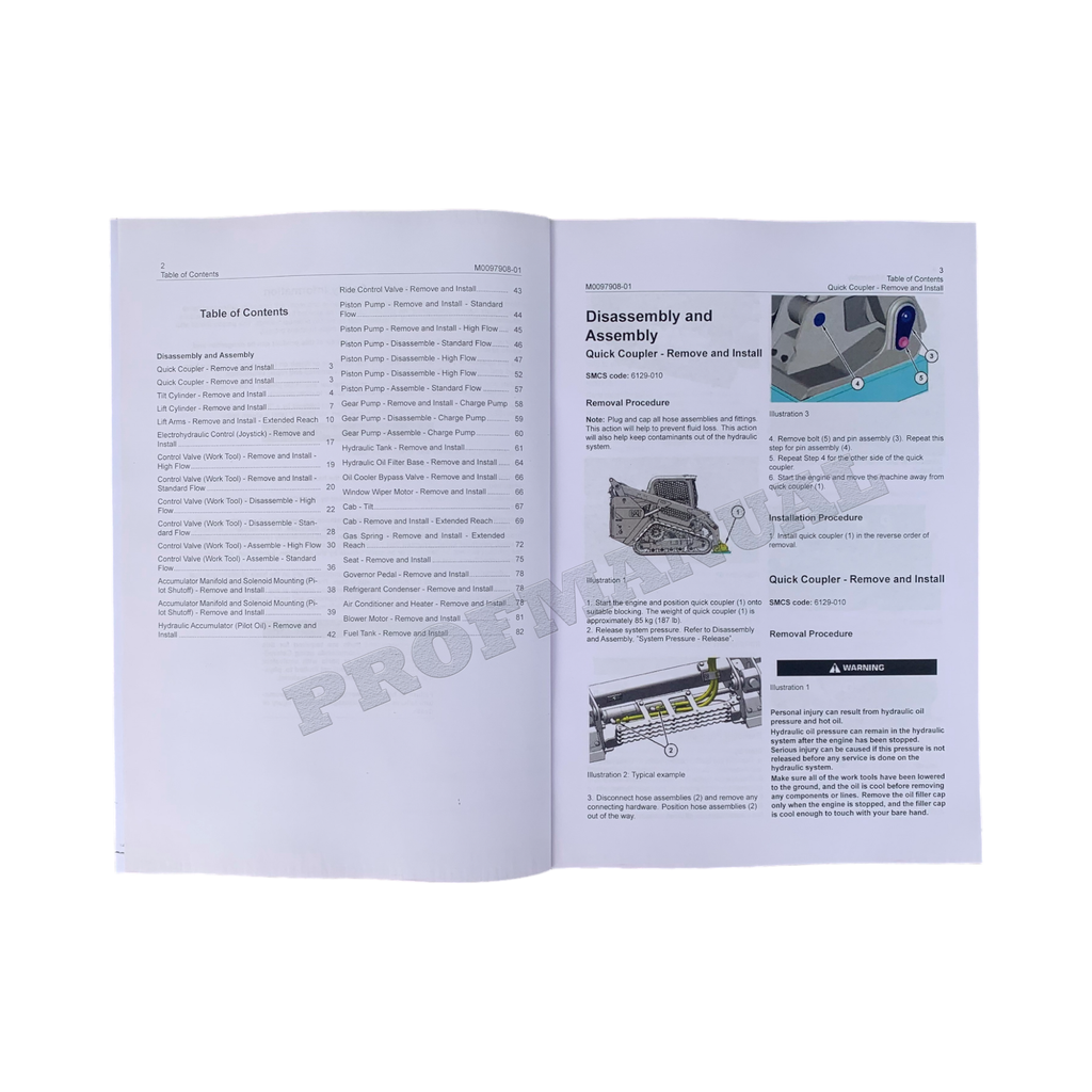 Manual de servicio del cargador Caterpillar 246D3 262D3 272D3 Supl. Desmontaje y montaje