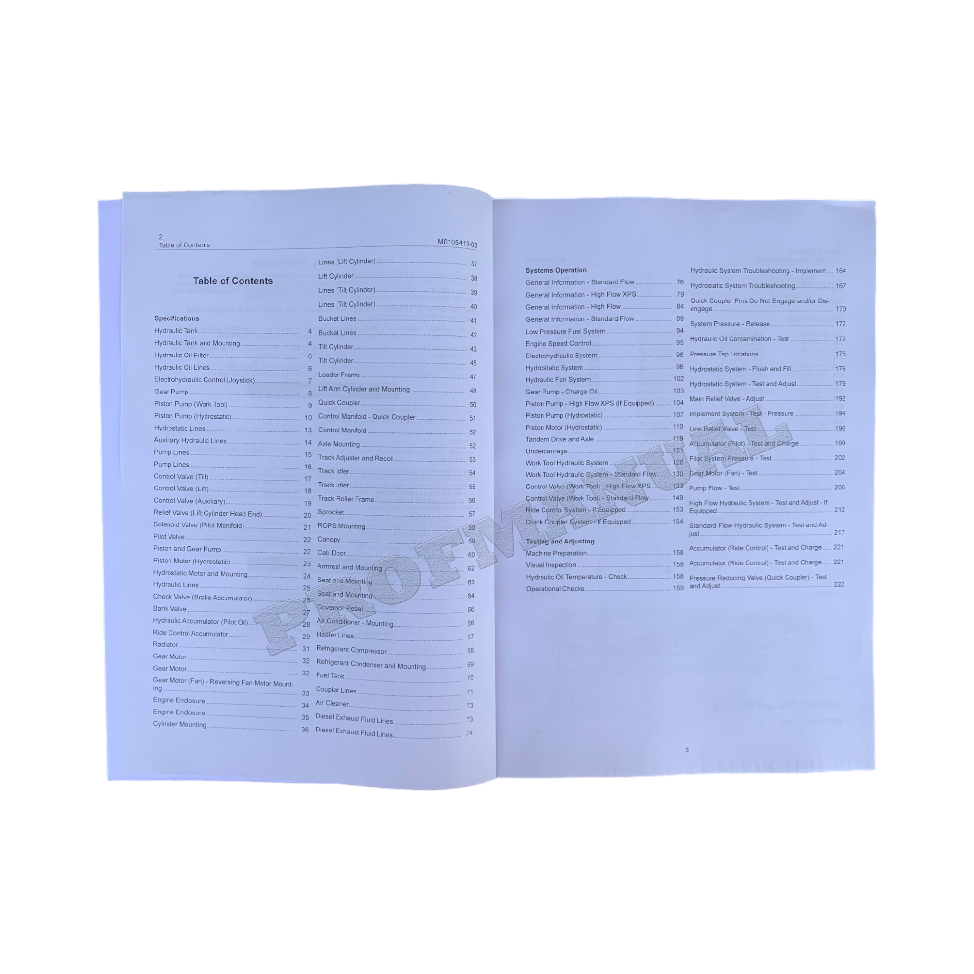 Caterpillar 299D3 299D3 XE Loader Specificat Operation Test Adjusting Manual