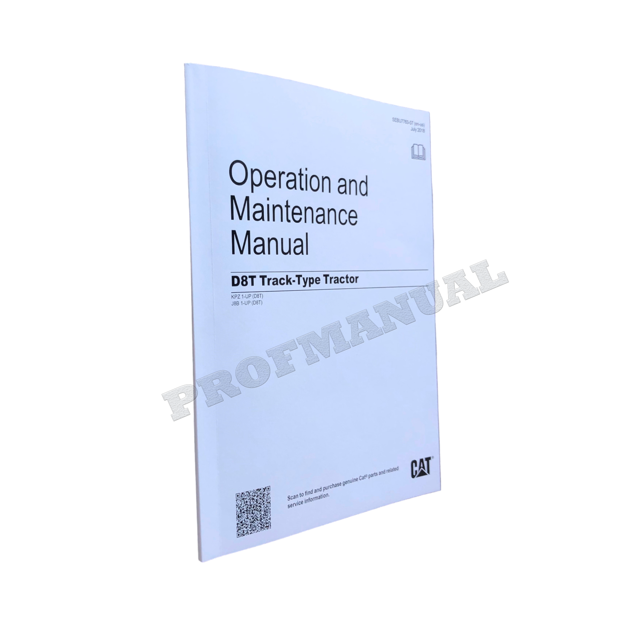 Manual de mantenimiento del operador del tractor de cadenas Caterpillar D8T serie J8B1-UP KPZ1-UP