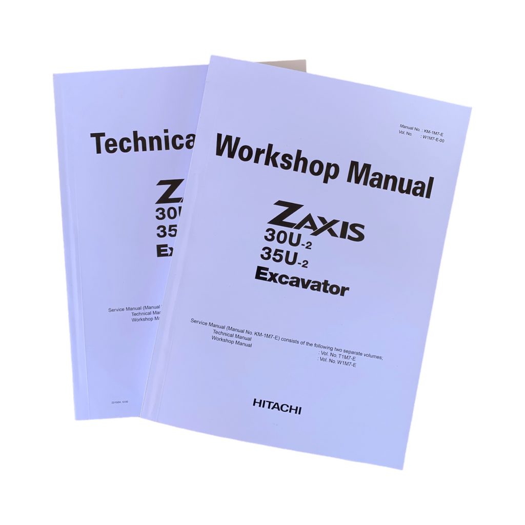 HITACHI ZAXIS 30U-2 ZX 35U-2 EXCAVATOR SERVICE 2 MANUAL FULL SET DIAGRAM