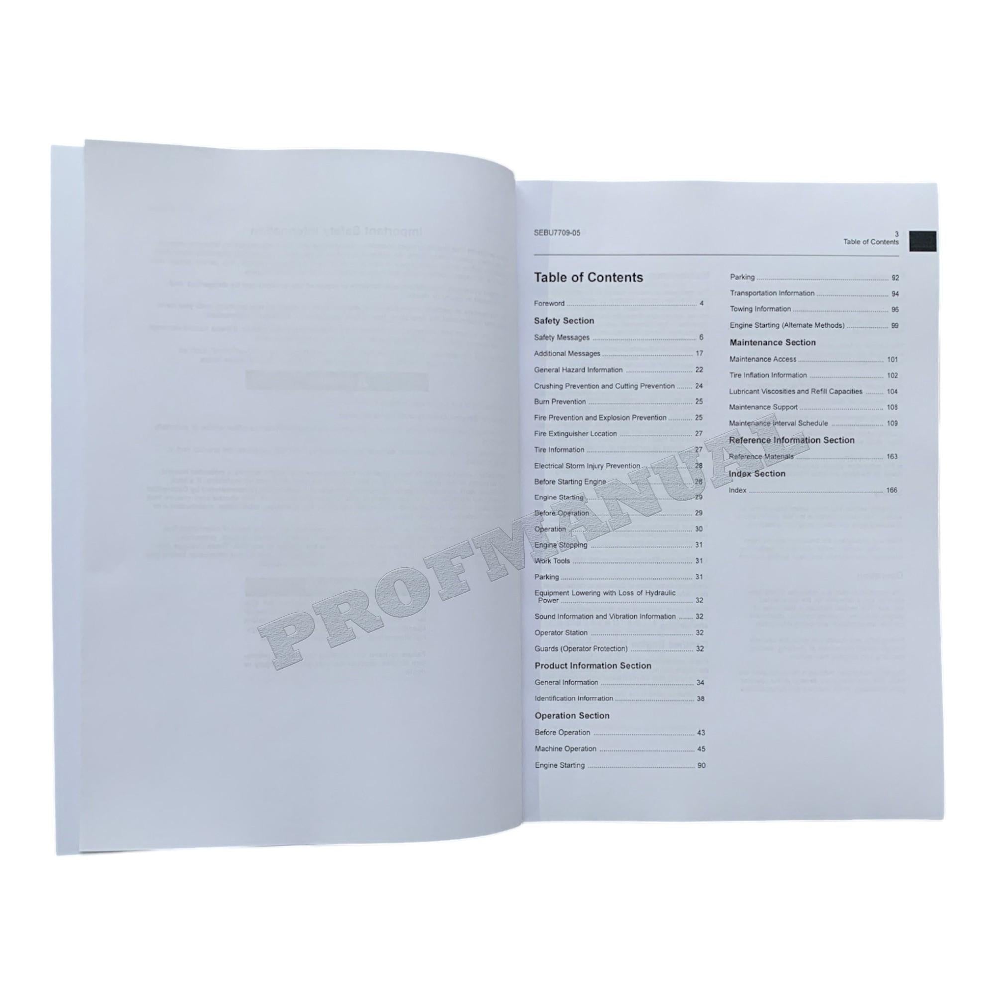 Caterpillar TH580B Telehandler Operators Maintenance Manual
