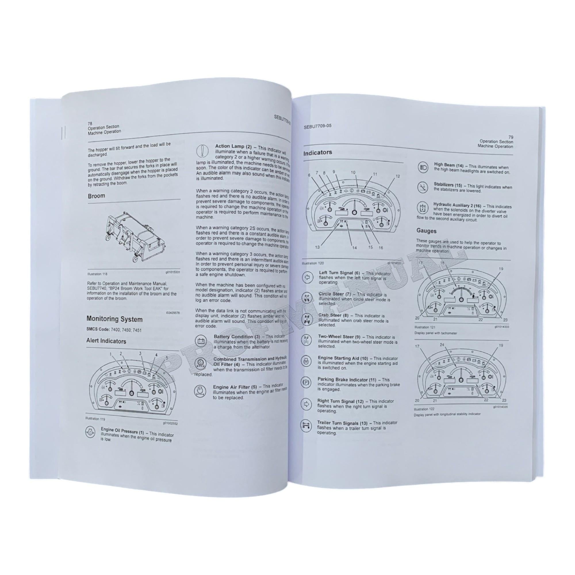 Caterpillar TH580B Telehandler Operators Maintenance Manual