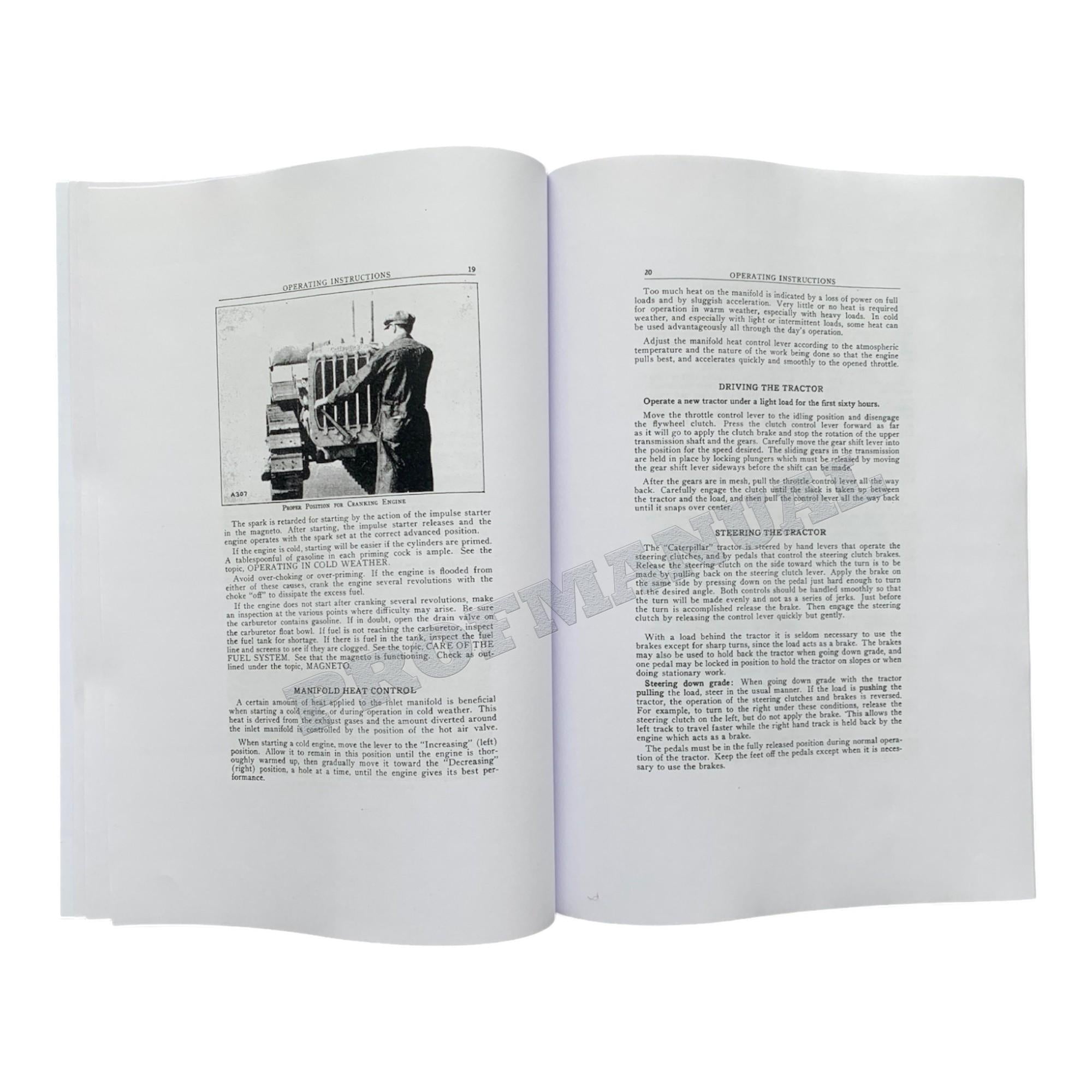Caterpillar Thirty Tractor Operators Maintenance Manual